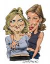Cartoon: Trinny and Susanna (small) by Ian Baker tagged what,not,to,wear,fashion,trinny,susanna,tv,grope,boobs,clothes