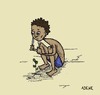 Cartoon: Starvation (small) by Adene tagged starvation,famine,global,warming,drought