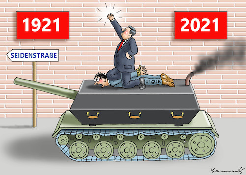 Cartoon: 100 JAHRE KOMMUNISTISCHE PARTEI (medium) by marian kamensky tagged bidens,cia,und,xi,jinping,corona,wuhan,bidens,cia,und,xi,jinping,corona,wuhan