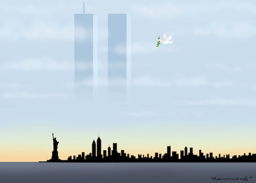 Cartoon: 17th. ANNIVERSARY (medium) by marian kamensky tagged wtc,new,york,all,kaida,osama,bin,laden,anschlag,jahrestag,wtc,new,york,all,kaida,osama,bin,laden,anschlag,jahrestag