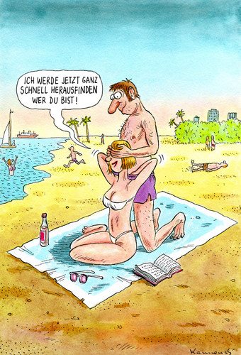 Cartoon: Abtasten der Wahrheit (medium) by marian kamensky tagged erotik,sommer,sonne,abtasten,rätselraten,urlaub,träume,sommer,sonne,abtasten,rätselraten,urlaub,träume,sex,erotik