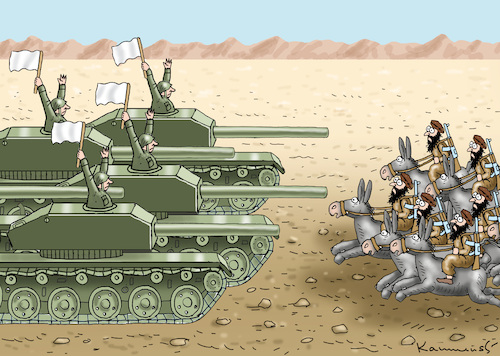 Cartoon: AFGHANISCHE ARMEE GEGEN TALIBAN (medium) by marian kamensky tagged afghanische,armee,gegen,taliban,afghanische,armee,gegen,taliban