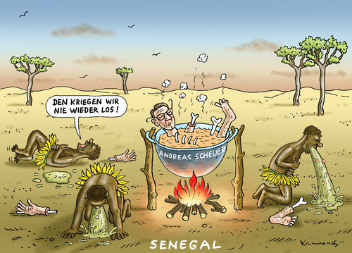 Cartoon: ANDREAS SCHEUER IN SENEGAL (medium) by marian kamensky tagged wiesn,oktoberfest,münchen,senegalese,andreas,scheuer,obergrenze,seehofer,csu,wiesn,oktoberfest,münchen,senegalese,andreas,scheuer,obergrenze,seehofer,csu