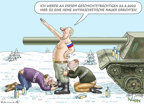 Cartoon: ANSCHLUSS AN RUSSLAND (medium) by marian kamensky tagged putins,bescherung,ukraine,provokation,baerbock,lawrow,nato,osterweiterung,putins,bescherung,ukraine,provokation,baerbock,lawrow,nato,osterweiterung