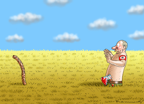 Cartoon: ANTILEOPARDIST PUTIN (medium) by marian kamensky tagged verteidigungsministerium,boris,pistorius,leopard,verteidigungsministerium,boris,pistorius,leopard