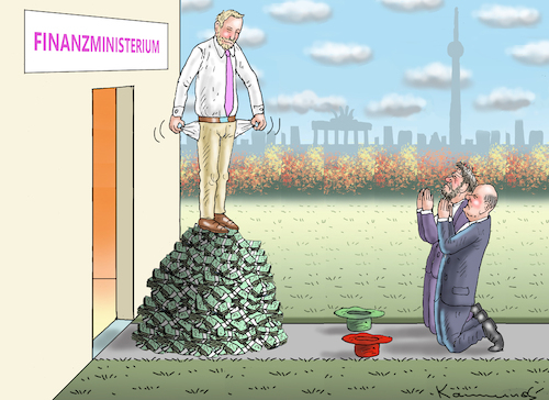 Cartoon: ARMER LINDNER (medium) by marian kamensky tagged armer,lindner,finanzministerium,armer,lindner,finanzministerium