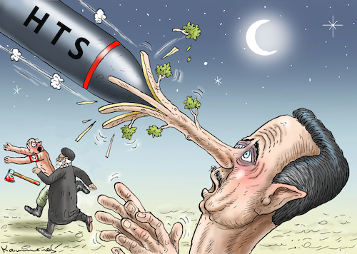 Cartoon: ASSADS ENDE (medium) by marian kamensky tagged assads,ende,assads,ende