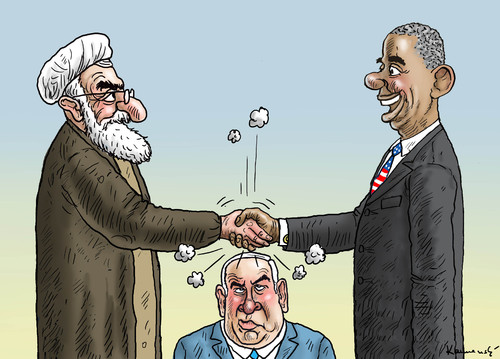 Cartoon: Atomabkommen mit Iran (medium) by marian kamensky tagged atomfrieden,iran,usa,atomverhandlungen,lausanne,atomfrieden,iran,usa,atomverhandlungen,lausanne