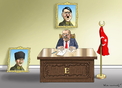 Cartoon: ATTACKTÜRK ERDOGAN (medium) by marian kamensky tagged cumhuriyet,erdogan,pressefreiheit,g20,merkel,türkei,denit,yücel,cumhuriyet,erdogan,pressefreiheit,g20,merkel,türkei,denit,yücel