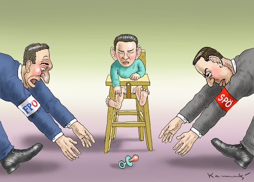 Cartoon: BABY KURZ (medium) by marian kamensky tagged nationalratswahlen,in,österreich,kurz,kern,strache,nationalratswahlen,in,österreich,kurz,kern,strache