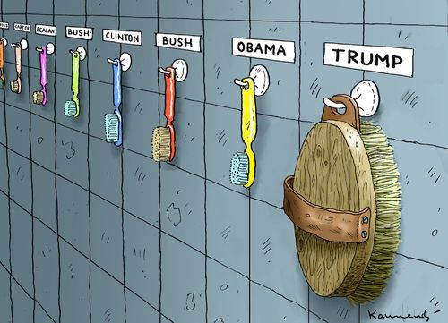 Cartoon: Badezimmer des Weissen Hauses (medium) by marian kamensky tagged obama,trump,präsidentenwahlen,usa,baba,vanga,republikaner,demokraten,faschismus,obama,trump,präsidentenwahlen,usa,baba,vanga,republikaner,demokraten,faschismus