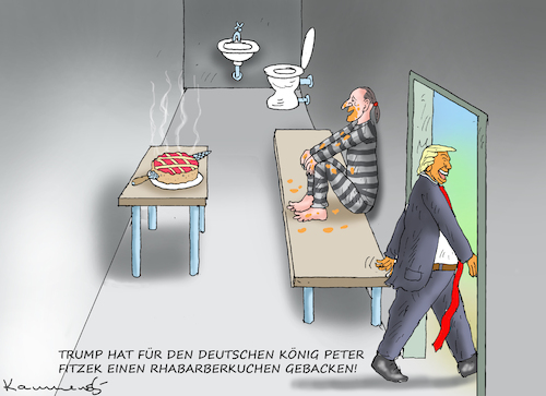 Cartoon: BÄCKER TRUMP (medium) by marian kamensky tagged peter,fitzek,reichsbürger,peter,fitzek,reichsbürger