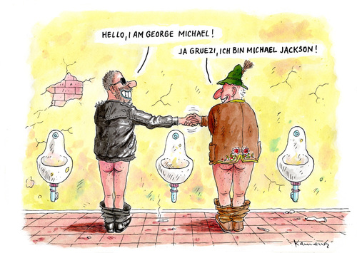 Cartoon: Bahhof ZOO Berlin (medium) by marian kamensky tagged george,michael,jackson,berlin,toilette,pinkeln,michael jackson,toilette,wc,george michael,michael,jackson,george