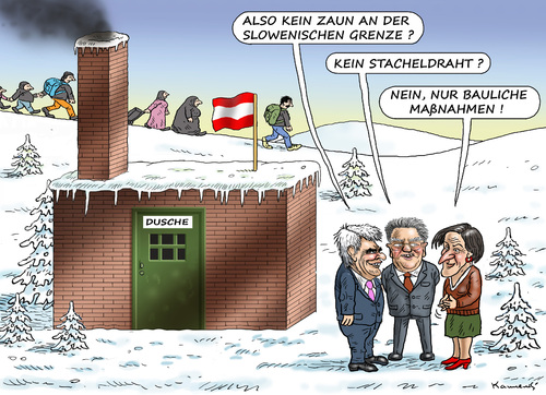 Cartoon: BAULICHE MAßNAHMEN (medium) by marian kamensky tagged eu,flüchtlinge,asyl,politik,willkommenskultur,terrorismus,heidenau,horst,seehofer,bayern,eu,flüchtlinge,asyl,politik,willkommenskultur,terrorismus,heidenau,horst,seehofer,bayern