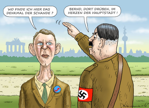 Cartoon: BERND HÖCKE FRAGT (medium) by marian kamensky tagged parteitag,der,afd,frauke,petry,gauland,höcke,entsorgung,aidan,özoguz,björn,denkmal,schande,parteitag,der,afd,frauke,petry,gauland,höcke,entsorgung,aidan,özoguz,björn,denkmal,schande