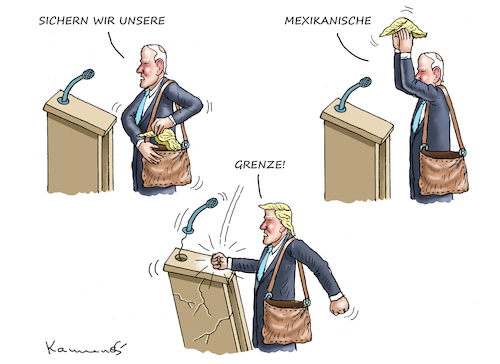 Cartoon: BIDENS TRUMPISIERUNG (medium) by marian kamensky tagged tv,duell,biden,trump,us,wahlen,tv,duell,biden,trump,us,wahlen