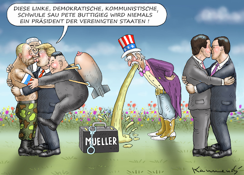 Cartoon: BIST DU NICHT KRANK BIST DU KRAN (medium) by marian kamensky tagged obama,trump,präsidentenwahlen,usa,baba,vanga,republikaner,inauguration,demokraten,wikileaks,faschismus,jamal,khashoggi,very,black,hole,pete,buttigieg,bist,du,obama,trump,präsidentenwahlen,usa,baba,vanga,republikaner,inauguration,demokraten,wikileaks,faschismus,jamal,khashoggi,very,black,hole,pete,buttigieg