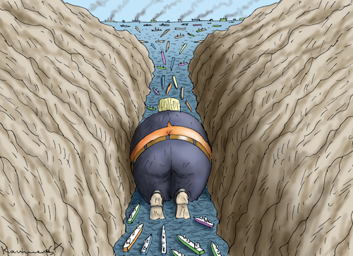 Cartoon: BLOCKADE VON HORMUS (medium) by marian kamensky tagged blockade,von,hormus,blockade,von,hormus