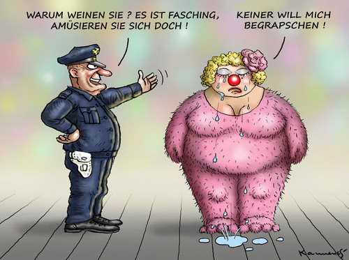 Cartoon: BÖSER FASCHING (medium) by marian kamensky tagged sexuelle,belästigungen,in,köln,silvester,sexuelle,belästigungen,in,köln,silvester