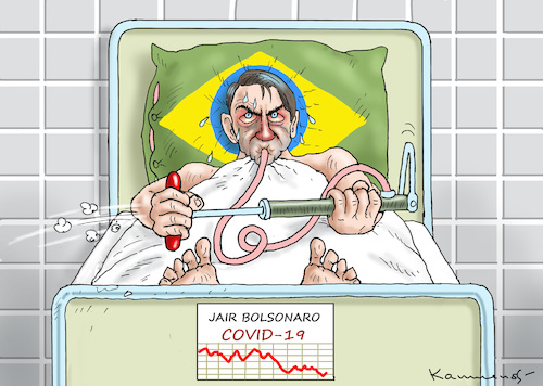 Cartoon: BOLSONARO AUF COVID-19 ERKRANKT (medium) by marian kamensky tagged coronavirus,epidemie,gesundheit,panik,stillegung,george,floyd,twittertrump,bolsonaro,pandemie,coronavirus,epidemie,gesundheit,panik,stillegung,george,floyd,twittertrump,bolsonaro,pandemie