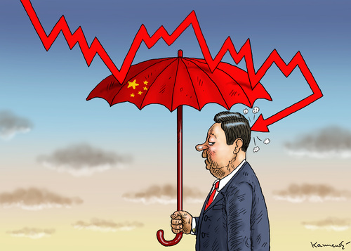 Cartoon: CHINAS BÖRSE (medium) by marian kamensky tagged china,börse,finanzmärkte,china,börse,finanzmärkte