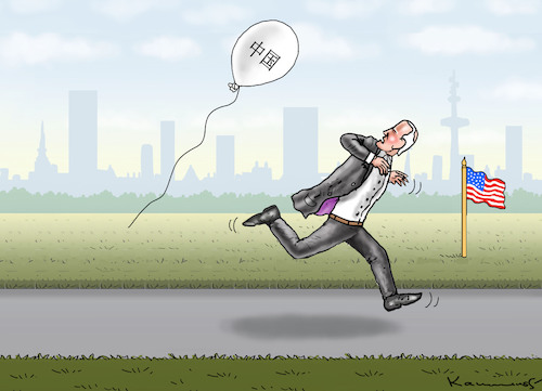 Cartoon: CHINESISCHER BALLON (medium) by marian kamensky tagged chinesischer,ballon,chinesischer,ballon