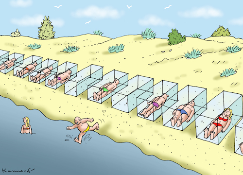 Cartoon: CORONAURLAUB (medium) by marian kamensky tagged coronavirus,epidemie,gesundheit,panik,stillegung,trump,pandemie,coronavirus,epidemie,gesundheit,panik,stillegung,trump,pandemie