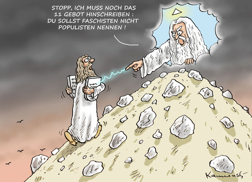 Cartoon: DAS 11. GEBOT (medium) by marian kamensky tagged dresden,pegida,bayern,seehofer,föüchtlinge,sichere,herkunftsländer,dresden,pegida,bayern,seehofer,föüchtlinge,sichere,herkunftsländer