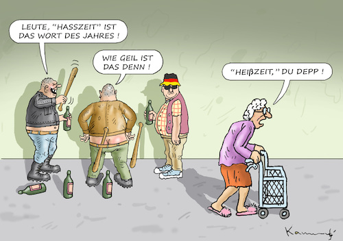 Cartoon: DAS WORT DES JAHRES (medium) by marian kamensky tagged das,wort,des,jahres,heißzeit,das,wort,des,jahres,heißzeit