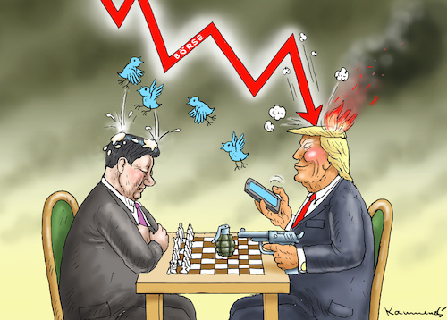 Cartoon: DEALMAKER TRUMP (medium) by marian kamensky tagged brexit,theresa,may,england,eu,schottland,weicher,wahlen,boris,johnson,nigel,farage,ostern,seidenstrasse,xi,jinping,referendum,trump,strafzölle,brexit,theresa,may,england,eu,schottland,weicher,wahlen,boris,johnson,nigel,farage,ostern,seidenstrasse,xi,jinping,referendum,trump,strafzölle