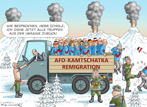 Cartoon: DER BELIEBTESTE KANZLER ALLER ZE (medium) by marian kamensky tagged afd,verbotsverfahren,scholz,remigration,merz,cdu,höcke,afd,verbotsverfahren,scholz,remigration,merz,cdu,höcke