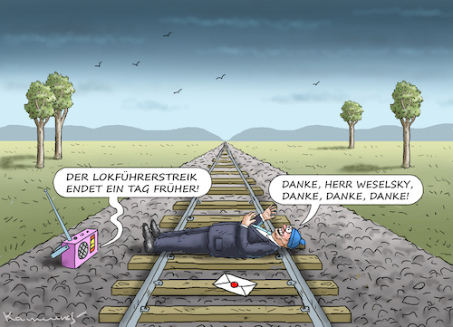 Cartoon: DER NETTE HERR WESELSKY (medium) by marian kamensky tagged weselsky,außer,rand,und,band,gdl,lokführerstreik,weselsky,außer,rand,und,band,gdl,lokführerstreik