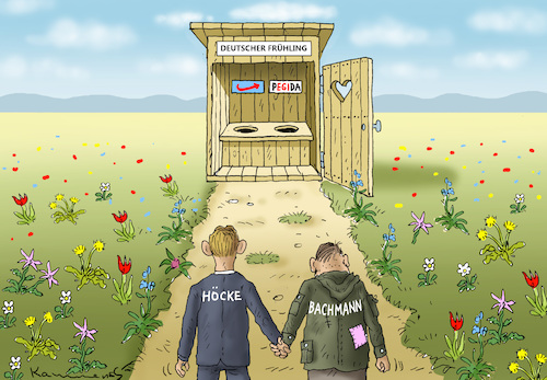 Cartoon: DEUTSCHER FRÜHLING (medium) by marian kamensky tagged chemnitz,lynchjustiz,rchtsradikale,proteste,sachsen,chemnitz,lynchjustiz,rchtsradikale,proteste,sachsen