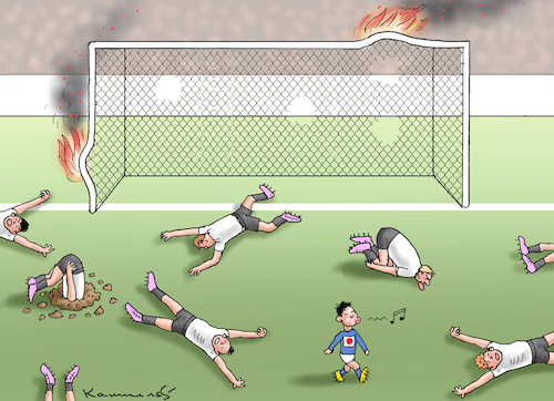 Cartoon: DEUTSCHLAND GEGEN JAPAN (medium) by marian kamensky tagged deutschland,gegen,japan,deutschland,gegen,japan