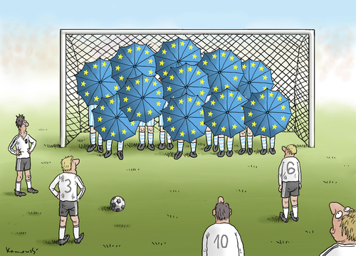 Cartoon: Deutschland Griechenland EM (medium) by marian kamensky tagged em,fussbal,deutschland,gegen,griechenland,em 2012,euro,2012,griechenland,deutschland,fußball,em