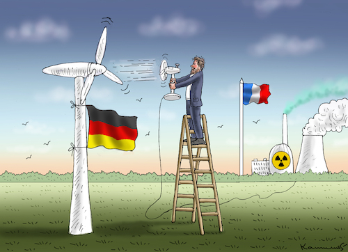 Cartoon: DEUTSCHLAND HAT DEN TEUERSTEN ST (medium) by marian kamensky tagged energiewende,habeck,söder,atomausstieg,atommeiler,energiewende,habeck,söder,atomausstieg,atommeiler