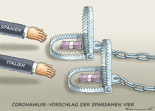 Cartoon: DIE HILFSBEREITEN SPARSAMEN VIER (medium) by marian kamensky tagged coronavirus,epidemie,gesundheit,panik,stillegung,george,floyd,twittertrump,pandemie,coronavirus,epidemie,gesundheit,panik,stillegung,george,floyd,twittertrump,pandemie