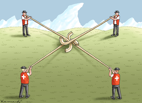 Cartoon: DIE SCHWEIZ RÜCKT NACH RECHTS (medium) by marian kamensky tagged die,schweiz,rückt,nach,rechts,wahlen,die,schweiz,rückt,nach,rechts,wahlen