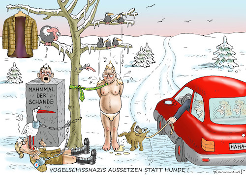 Cartoon: DIE WEIHNACHT NAHT (medium) by marian kamensky tagged chemnitz,lynchjustiz,rechtsradikale,proteste,sachsen,chemnitz,lynchjustiz,rechtsradikale,proteste,sachsen