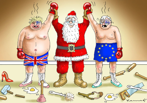 Cartoon: EILIGER HEILIGER BREXIT-ABEND (medium) by marian kamensky tagged coronavirus,epidemie,gesundheit,panik,stillegung,george,floyd,twittertrump,pandemie,weihnachten,santa,klaus,coronavirus,epidemie,gesundheit,panik,stillegung,george,floyd,twittertrump,pandemie,weihnachten,santa,klaus