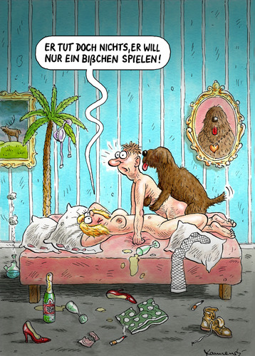 Cartoon: Einer der nichts tut (medium) by marian kamensky tagged hund,erotik,treue,hund,sex,erotik,treue