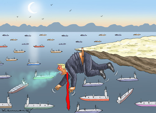 Cartoon: EINSAMKEIT AM HORMUS (medium) by marian kamensky tagged board,of,oil,peace,iran,trump,krieg,putin,hormus,board,of,oil,peace,iran,trump,krieg,putin,hormus