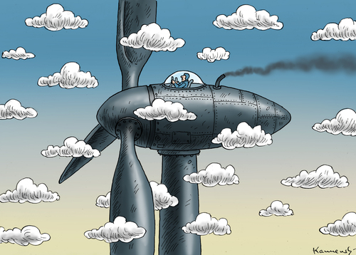 Cartoon: Energiewendiger Windmacher (medium) by marian kamensky tagged energiewende,co2,klimagipfel,erneuerbare,energien,windkraft,diesel,energiewende,co2,klimagipfel,erneuerbare,energien,windkraft,diesel