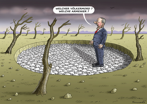 Cartoon: Erdowahnvorstellung vom Genozid (medium) by marian kamensky tagged erdogan,genozid,armenier,türkei,bundestag,erdogan,genozid,armenier,türkei,bundestag