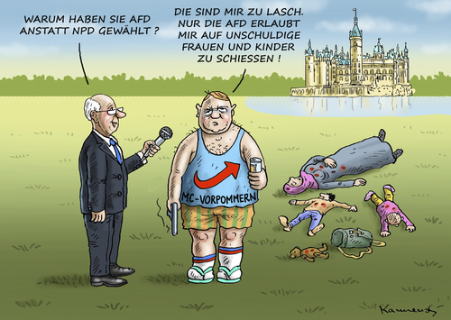 Cartoon: ERLÖSUNG IN MC VORPOMMERN (medium) by marian kamensky tagged in,wahlen,meuthen,jörg,afd,npd,vorpommern,meklennburg,wahlen,in,meklennburg,vorpommern,npd,afd,jörg,meuthen