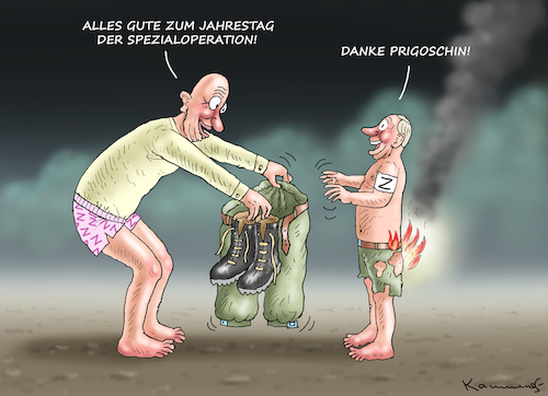 Cartoon: Erster Jahrestag der Spezialoper (medium) by marian kamensky tagged erster,jahrestag,der,spezialoperation,erster,jahrestag,der,spezialoperation