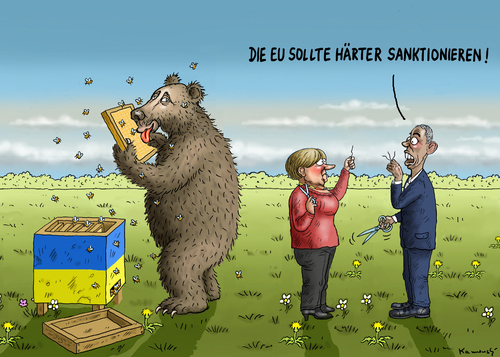 Cartoon: EU Sanktionen werden härter (medium) by marian kamensky tagged ukraine,klitsccko,vitali,janukowitsch,demokratie,gewalt,bürgerkrieg,timoschenko,helmut,schmidt,putinversteher,obama,merkel,santionen,donezk,vitali,klitsccko,ukraine,janukowitsch,demokratie,gewalt,bürgerkrieg,timoschenko,helmut,schmidt,putinversteher,obama,merkel,santionen,donezk