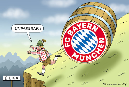 Cartoon: FC BAYERN MÜNCHEN (medium) by marian kamensky tagged fc,bayern,münchen,absieg,fussball,fc,bayern,münchen,absieg,fussball