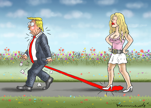 Cartoon: FRÜHLING MIT PORNO STORMY (medium) by marian kamensky tagged trump,scandal,stephanie,clifford,stormy,daniels,corruption,trump,porn,scandal,sex,stephanie,clifford,stormy,daniels,corruption