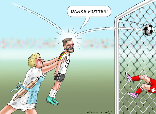 Cartoon: FÜLLKRUGS HELIKOPTERMUTTER (medium) by marian kamensky tagged füllkrugs,helikoptermutter,em,schweiz,füllkrugs,helikoptermutter,em,schweiz